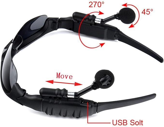 Bluetooth Smart Polarized Sunglasses (All in One: Bluetooth, Headphone, Mic, UV Protection, Make & Receive Phone Calls)