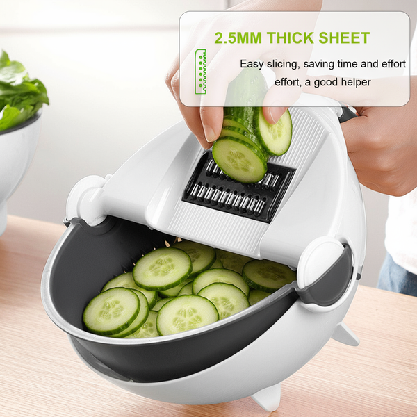 Premium 9-in-1 Multifunctional Vegetable Slicer with Drain Basket