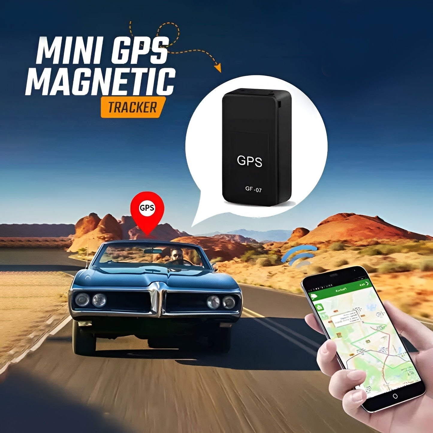 Mini GPS Tracker - GF07 Mini Smart GPS Real-Time Tracking Locator Magnetic